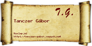 Tanczer Gábor névjegykártya